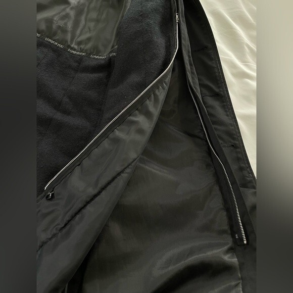 London Fog Men's Black Trench Coat with Zip in / out Liner Size 44 Long - Picture 8 of 15